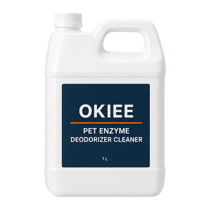 Okiee one liter deodorizer cleaner packaging visualization