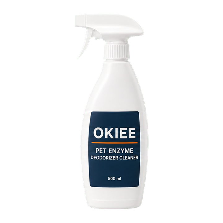 Okiee 500 milliliter pet enzyme deodorizer cleaner packaging visualization