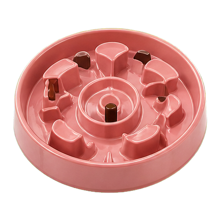 Rose flower-shaped slow feeder bowl from the supplied Okiee catalog