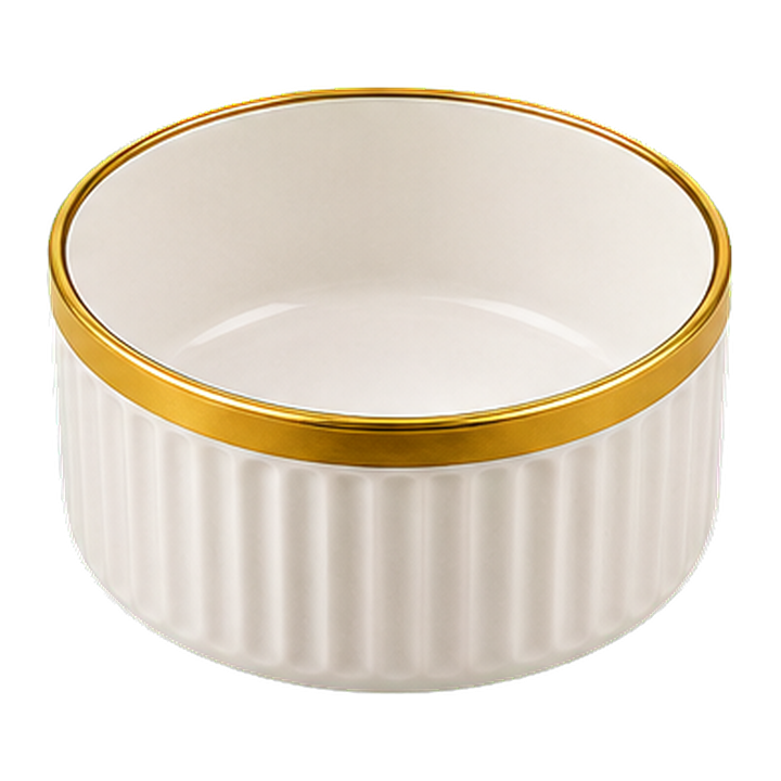 Gold Rim Ceramic Bowl