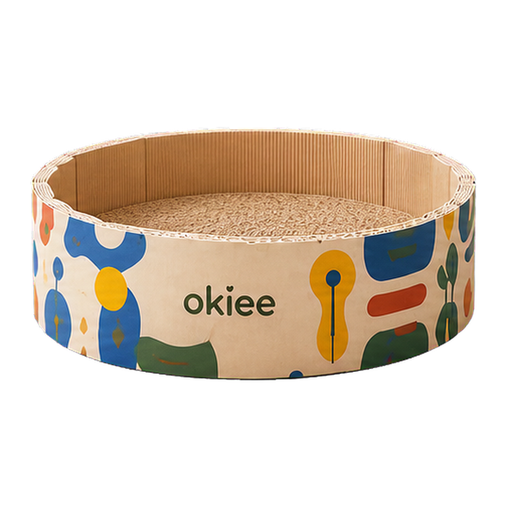 Okiee Playful Series corrugated paper pet bed